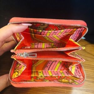 Preloved Hermes wallet silk in pink rose jaipur